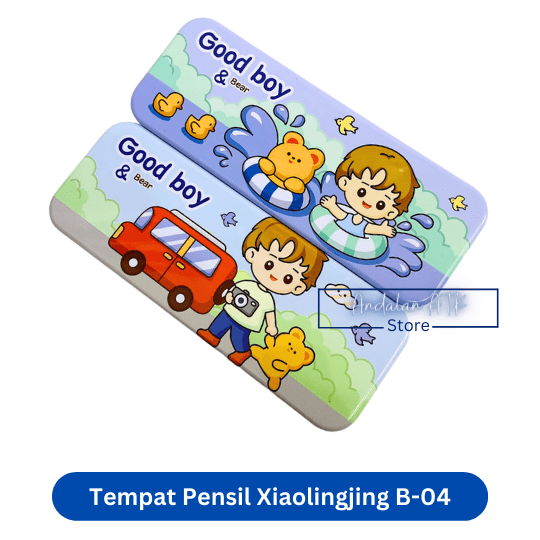 Tempat Pensil Anak Xiaolingjing B-04 Good Boy Kaleng / Kotak Pensil / Pencil Case