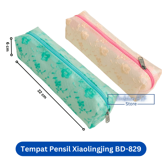 Tempat Pensil Anak Xiaolingjing BD-829 Bunga / Kotak Pensil / Pencil Case