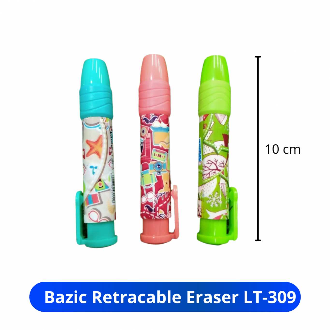 Penghapus Pensil Bazic Retracable Eraser LT-309