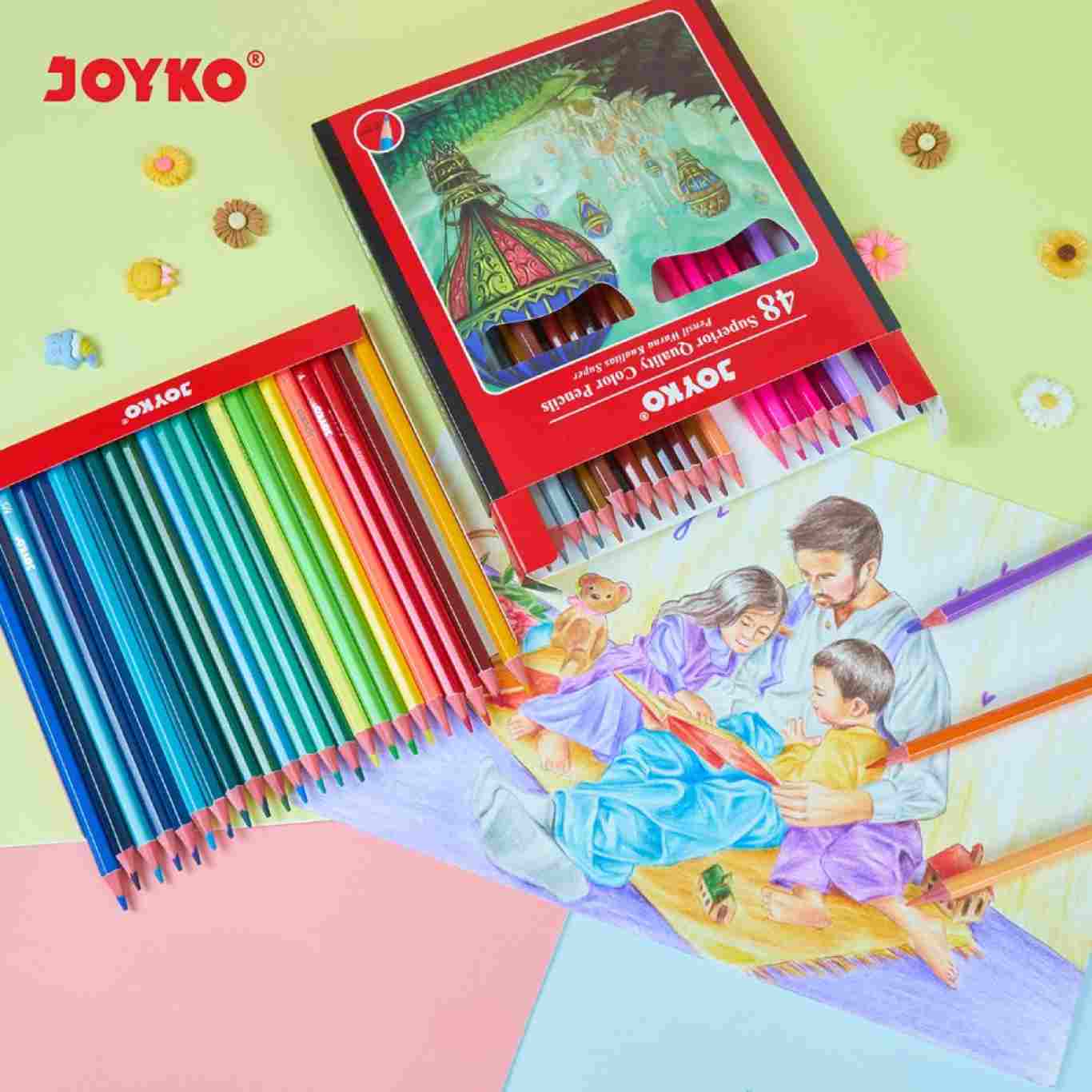 Pensil Warna Joyko CP-101 Hexagonal Isi 24 Warna / Color Pencil