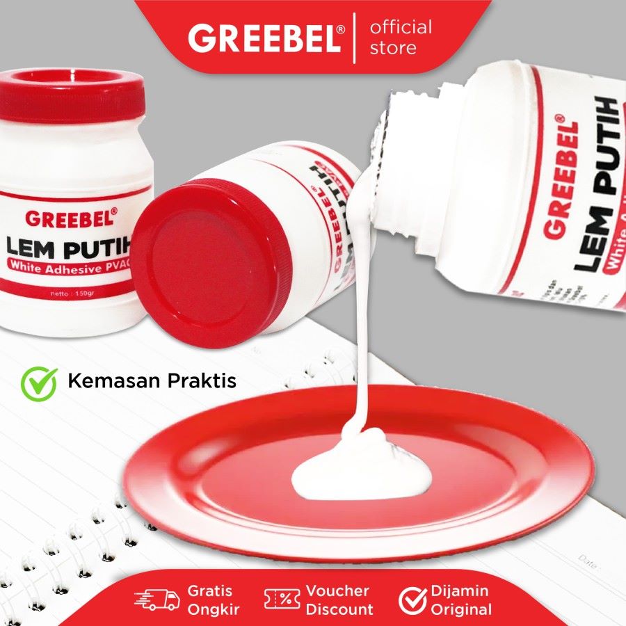 Lem Putih Greebel White Glue 150gr / Lem Fox