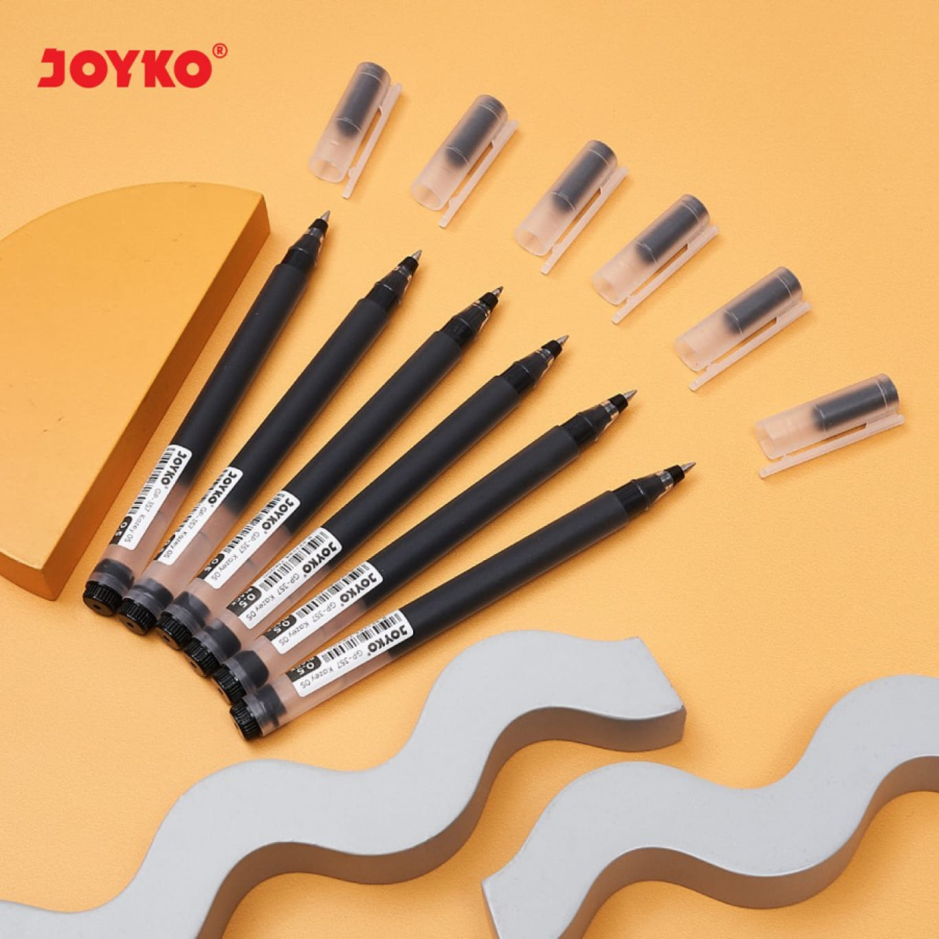 Pulpen / Ballpen Gell Joyko GP-357 Kazey Hitam Ukuran 0.5mm / Ballpoint