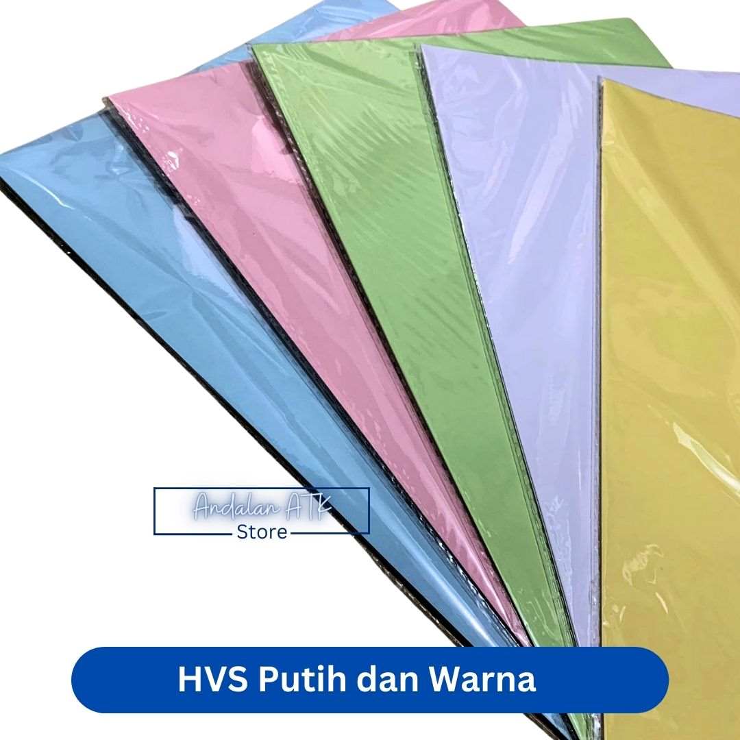 Kertas HVS Warna A4 70Gsm Warna Putih, Pink Pastel, Hijau Pastel, Biru Pastel, Kuning Pastel