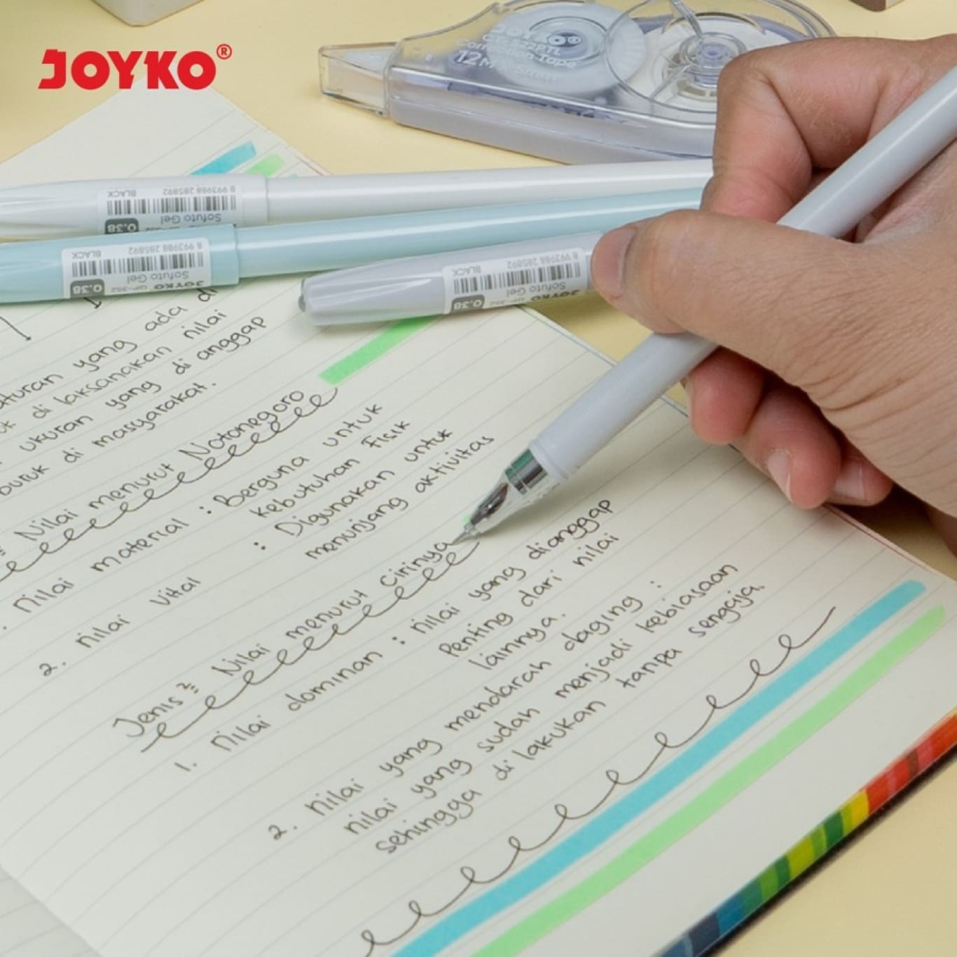 Pulpen Joyko / Ballpoint Gel Pen Joyko GP-352 Sofuto Pena Gel 0.38 mm