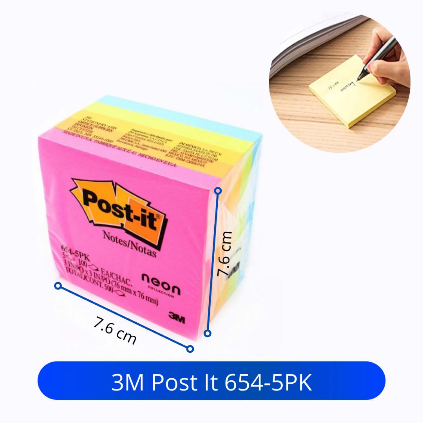 Sticky Note Post It 3M 654 Tipe 5 Warna
