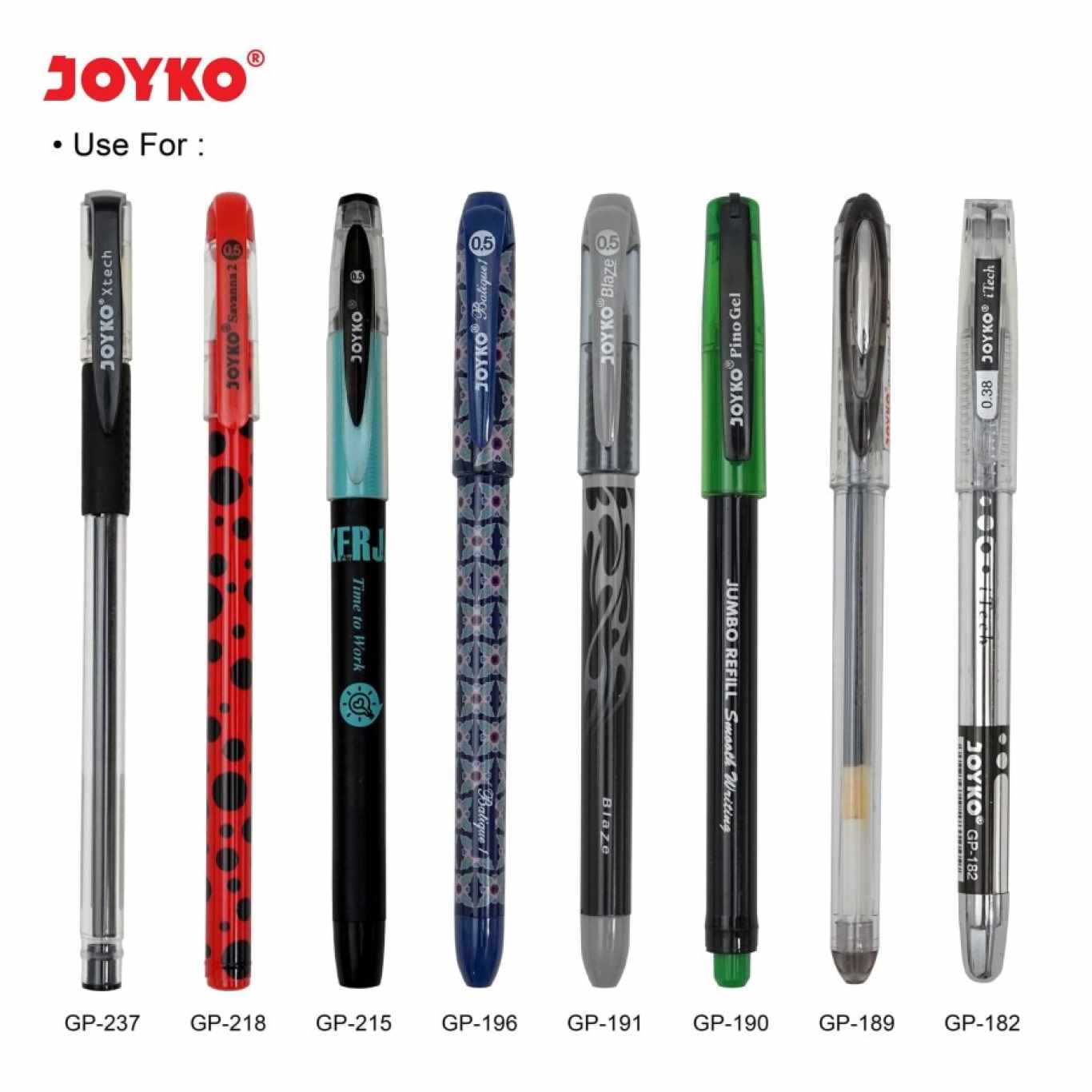 Isi Ulang Pulpen GPR-200 Joyko Hitam dan Biru / Isi Tinta Pulpen