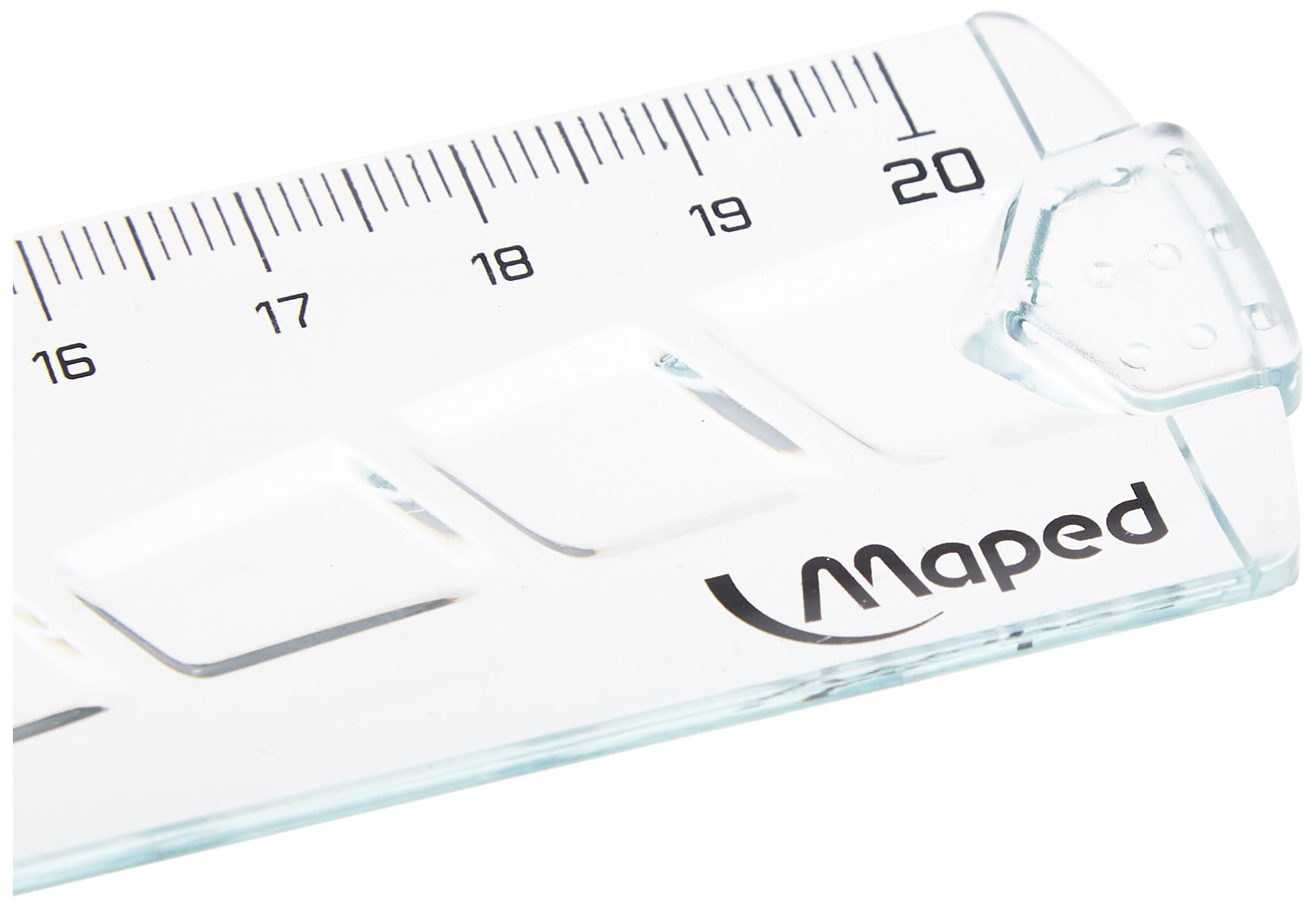 Maped Ruler Geometric Flat Ruler 20CM White 242020 / Penggaris Plastik