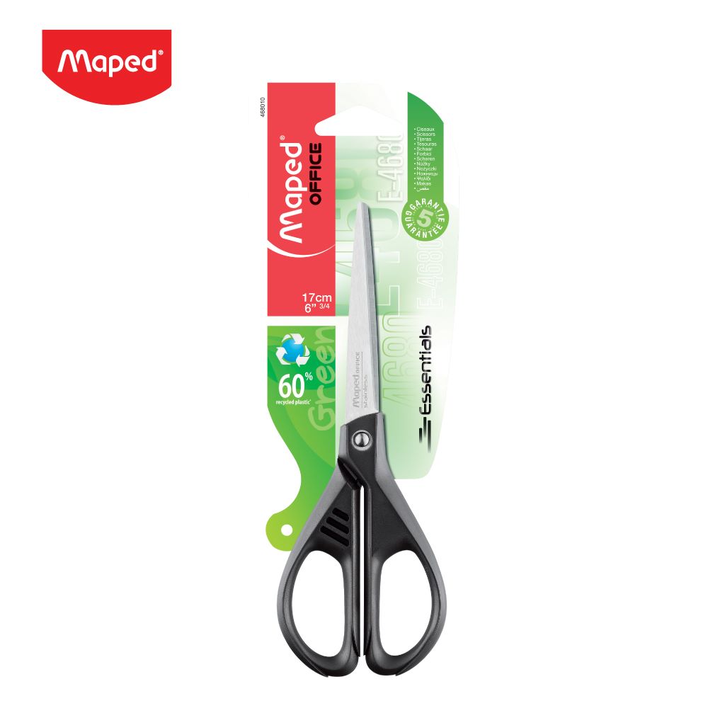 Gunting Maped Scissor Essential Green 17CM Blister 468010