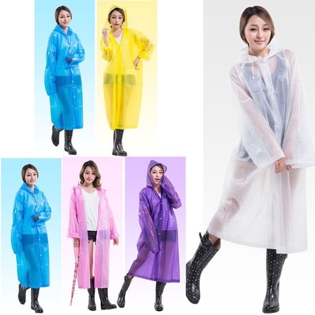 Jas Hujan EVA Tebal Plastik Ponco / Jas Hujan Polos / Raincoat