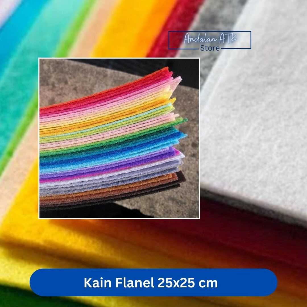 Kain Flanel Potongan 25x25cm [PILIH WARNA HARAP CHAT WA]