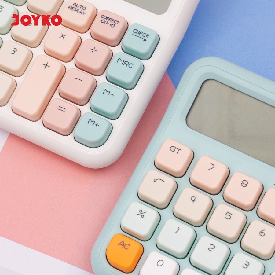 Kalkulator Joyko / Calculator Tipe CC-63A CO Colour / 12 Digit Dual Power