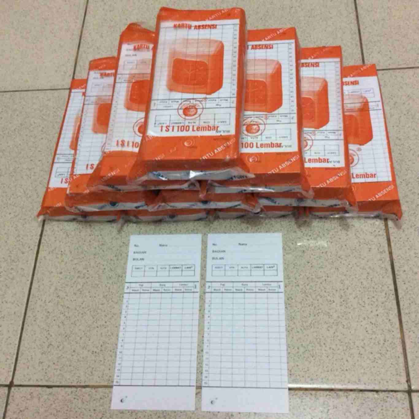 Kartu Absen Jeruk [1 PAK Isi 100]