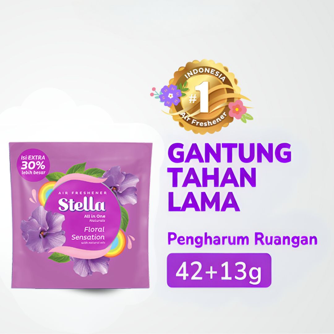 Stella All In One 42 + 13 Gr Pengharum Ruangan / Stella Gantung / Stella Mobil / Aromaterapi