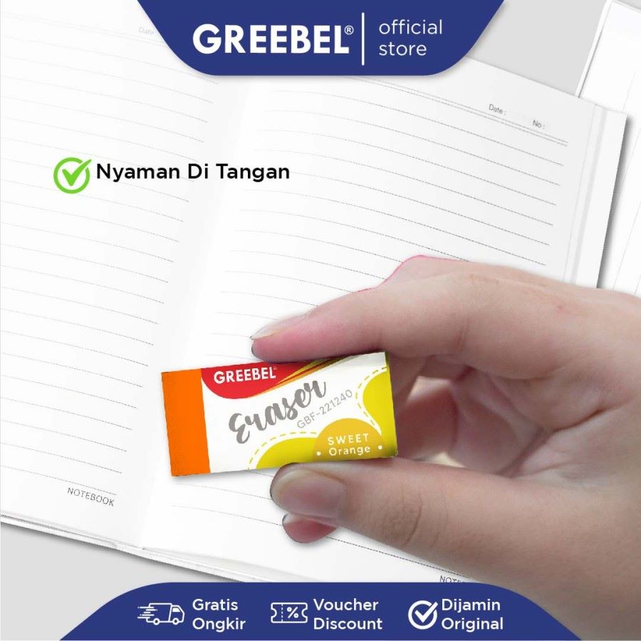 Penghapus Greebel 4 Colors / Greebel Eraser GBF-221240 Kecil - Sedang - Besar / Hapusan Pensil 4 Warna