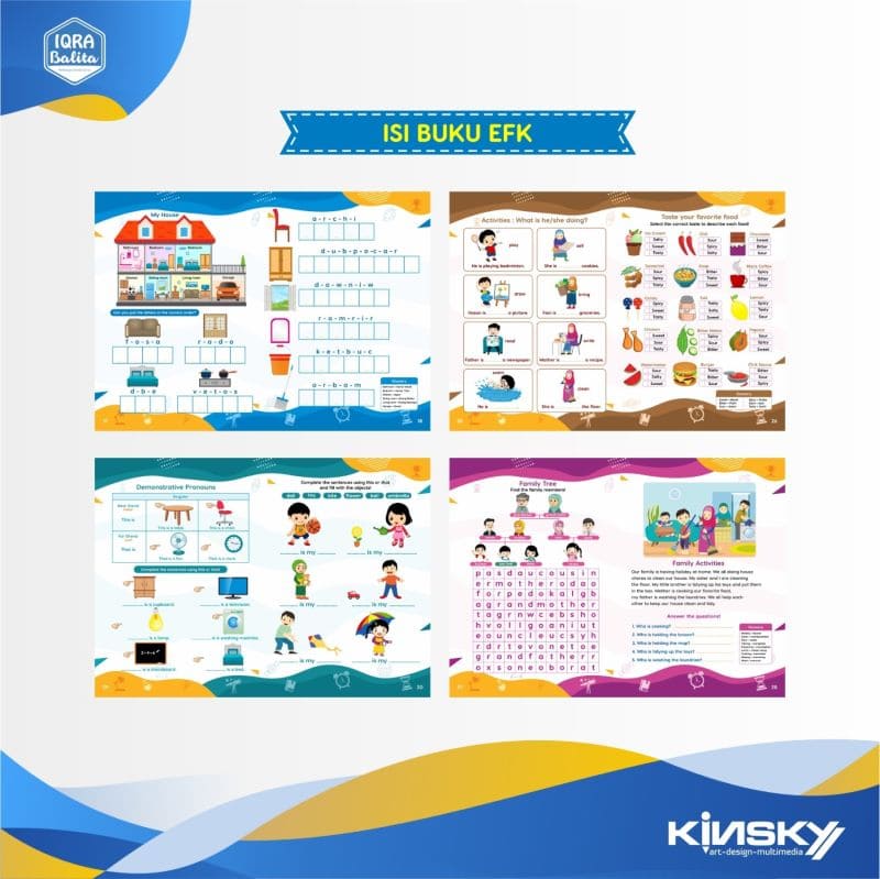 Buku English Activities For Kids / Buku belajar Anak Bahasa Inggris / Boardbook
