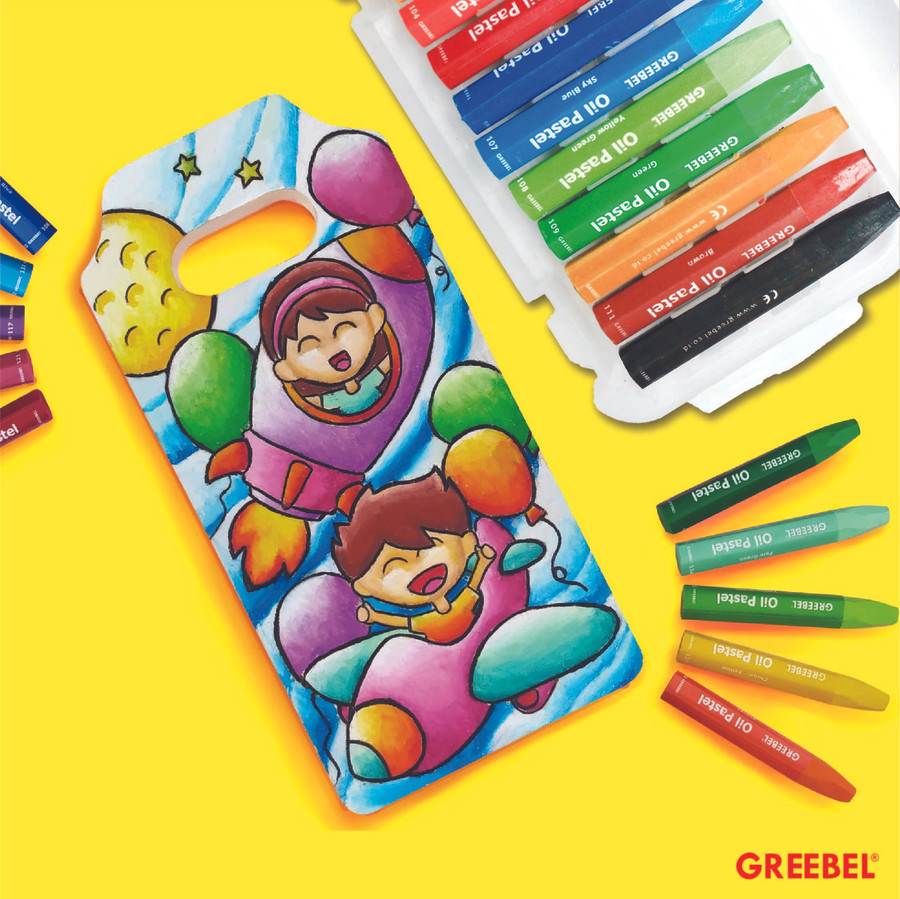 Greebel Oil Pastel PP-12C-S 12 Warna / Crayon / Krayon Greebel