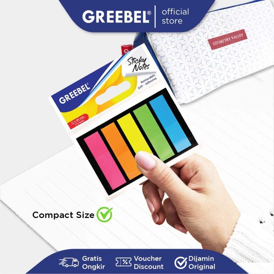 Sticky Note Greebel Index Gin 5 warna 124620 / Post / Index Memo
