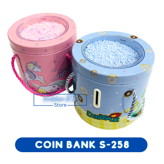 Coin Bank / Celengan Anak Kunci Gembok Foam Butir Bentuk Bulat S-258 Xiaolingjing