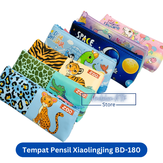 Tempat Pensil Anak Xiaolingjing BD-180 kulit / Kotak Pensil / Pencil Case