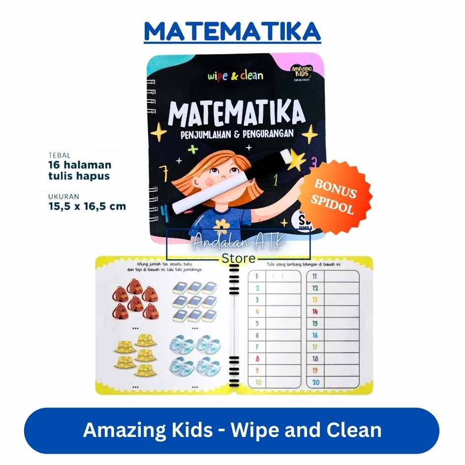 Amazing Kids Wipe and Clean Smart Activity / Buku Aktivitas Anak