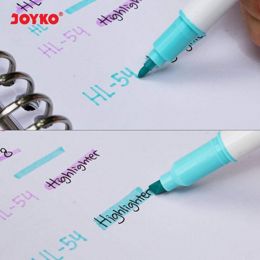Highlighter Joyko HL-54 Dual Tip [SET ISI 6 PCS] / Stabilo Joyko / Penanda Buku