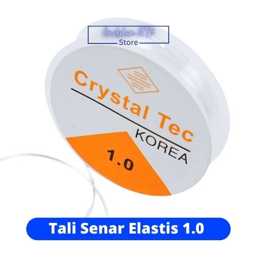 Tali Senar Gelang Elastis Ukuran 1.0 / Tali Benang Karet Nilon Manik Manik
