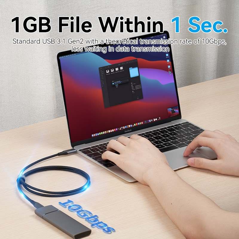 Vention - Kabel USB 2.0 C Male to C Male 1M dan 1.5M Aluminium Alloy Gray TADHF TADHG / Kabel Data