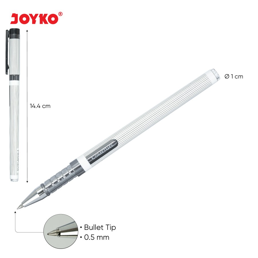 Pulpen Joyko / Ballpoint Joyko GP-157 Comet Gel 0.5mm Hitam / Pena