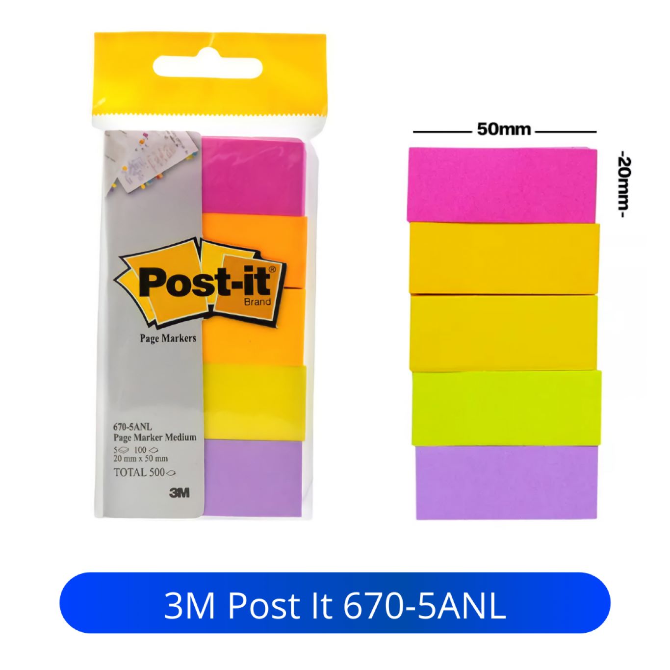 Sticky Note Post It 3M 670-5ANL Pages Marker