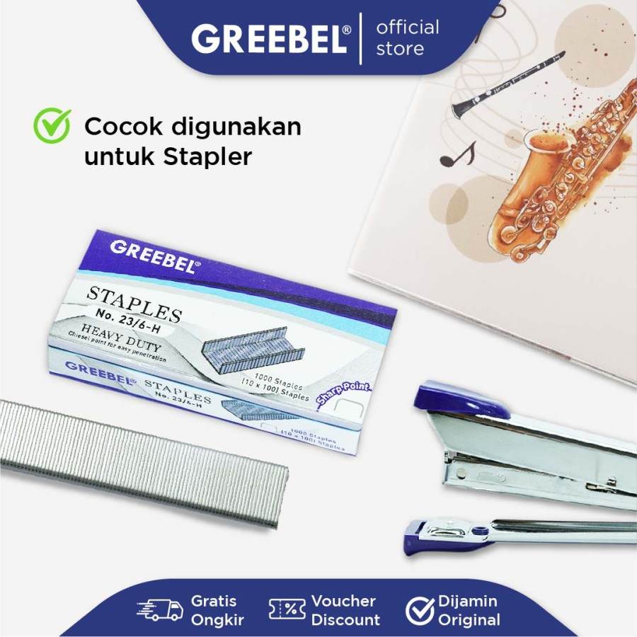 Isi Staples / Greebel Staples 23/6 Untuk Jilid / Refiil Stapler