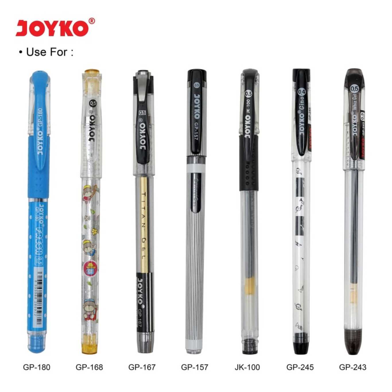 Isi Ulang Pulpen GPR-200 Joyko Hitam dan Biru / Isi Tinta Pulpen