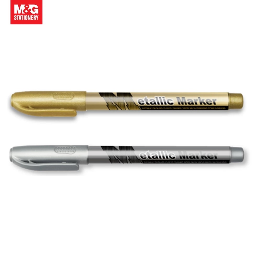 Spidol Permanen Metalik / Marker M&G Craft Metallic Gold dan Silver