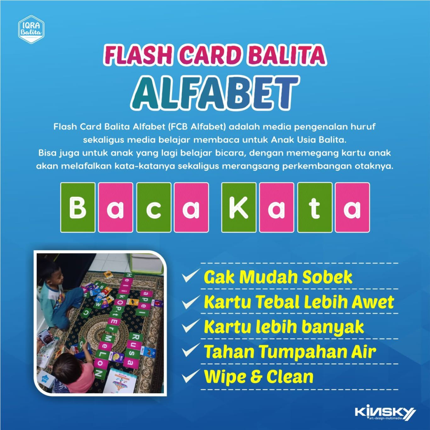 Flash Card Balita Alfabet BOX SET / Kartu Belajar Anak Alphabet