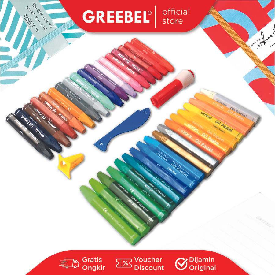 Greebel Oil Pastel PP-36C 36 Warna / Crayon / Krayon Greebel
