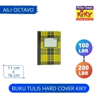 Buku Tulis Hard Cover Kiky Ukuran Oktavo / A6 Isi 100 dan 200 Lembar / Hardcover / Buku Jurnal