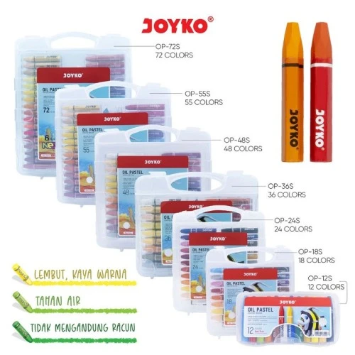 Oil Pastel Joyko / Crayon Joyko 18 Warna
