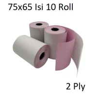 Kertas Struk / Kertas Kasir Ukuran 75x65 2 Rangkap / Register Roll Paperline [PAK ISI 10 ROLL]