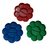 Palet Lukis Bulat Plastik / Palet Bunga Warna Warni