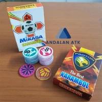 Koin Biji Karambol Standar Diameter 3cm Tebal 3ml Isi 18 Buah