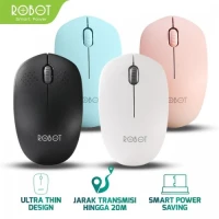 Mouse Wireless Robot M210 Optical USB Mouse Tanpa Kabel / Include Baterai