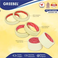 Lakban Kertas Greebel / Greebel Masking Tape 12mm - 24mm - 48mm