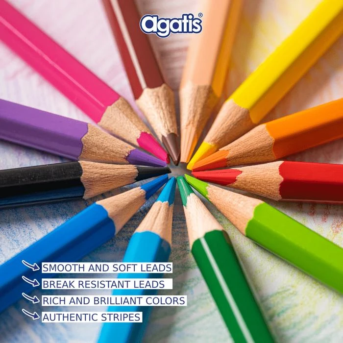 Pensil Warna Agatis Color Pencil GPH-C-1201 Prime Wood Permanent / 12 Warna
