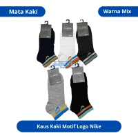 Kaus Kaki Motif Logo Adidas Nike /  Mata Kaki / 3/4 Setengah Betis / Kaos Kaki