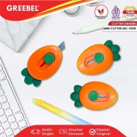 Cutter Greebel Mini MC-1006 / Pisau Pemotong Ukuran Mini / Kater Karakter Lucu Motif Wortel