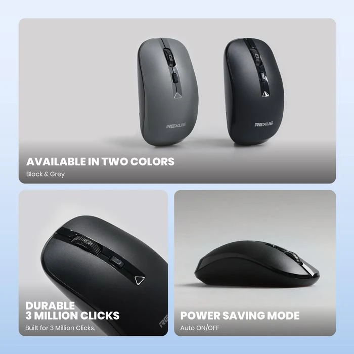 Mouse Wireless Silent Rexus Q20