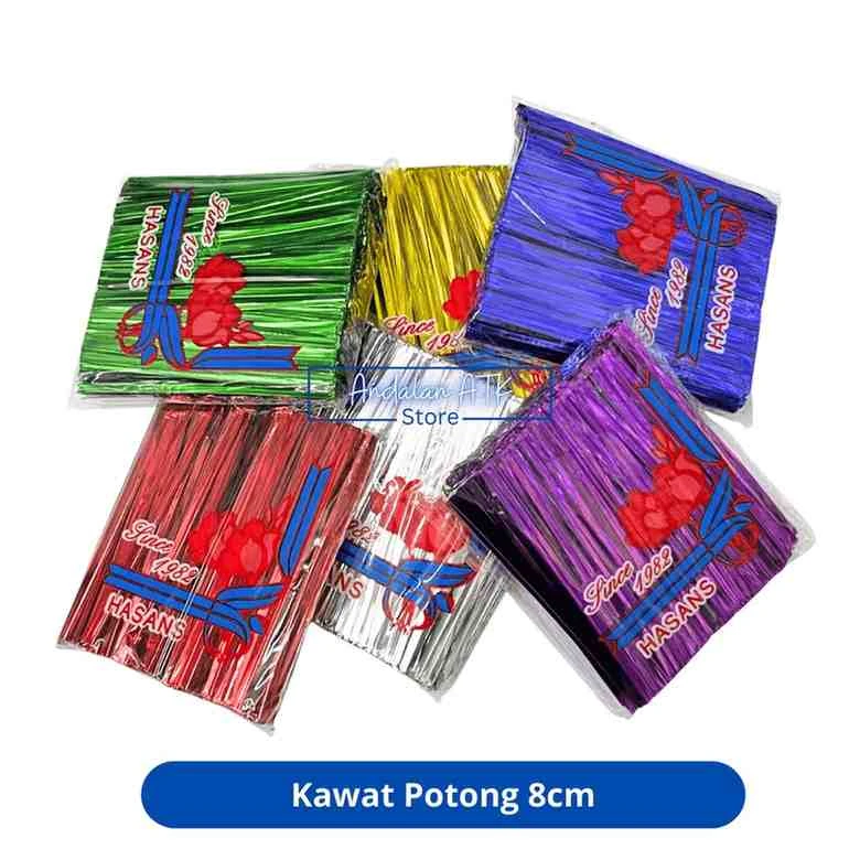 Pita Kawat Potong 8cm / Twist Tie Snack Souvenir / Pita Kawat Pembungkus Serbaguna