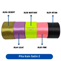 Pita Satin Ukuran 2" / Pita Gulungan / Pita Kain Satin Roll 2 Inch