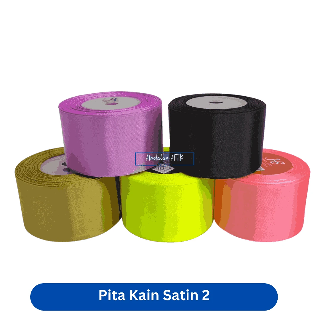 Pita Satin Ukuran 2" / Pita Gulungan / Pita Kain Satin Roll 2 Inch