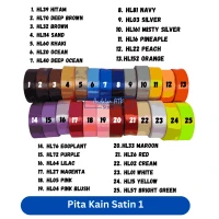 Pita Satin Ukuran 1" / Pita Gulungan / Pita Kain Satin Roll 1 Inch