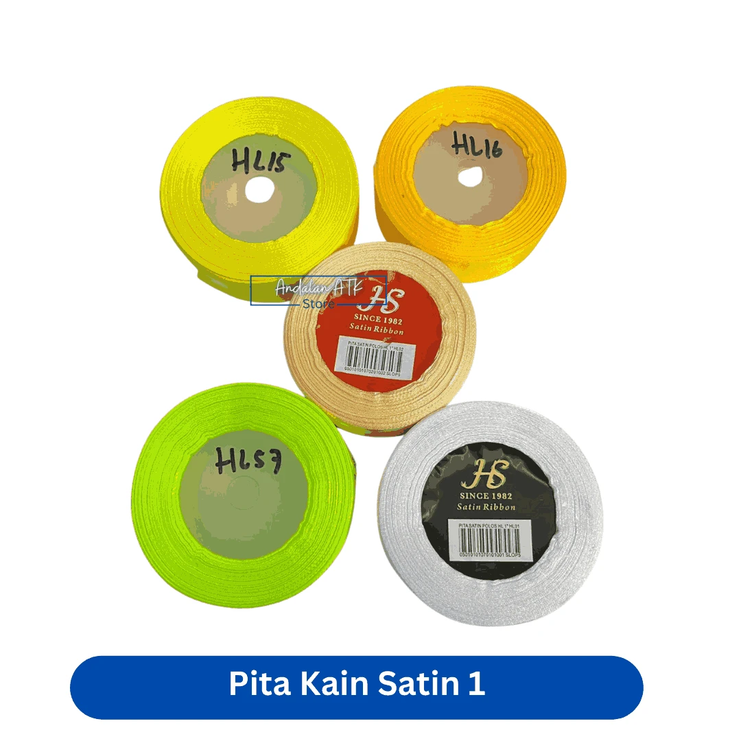 Pita Satin Ukuran 1" / Pita Gulungan / Pita Kain Satin Roll 1 Inch